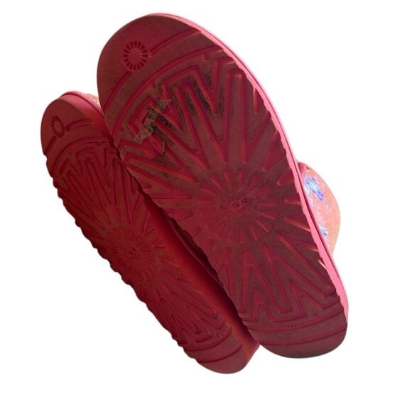 UGG Pink Sparkle Sequin Boots Size 9 - Picture 3 of 7